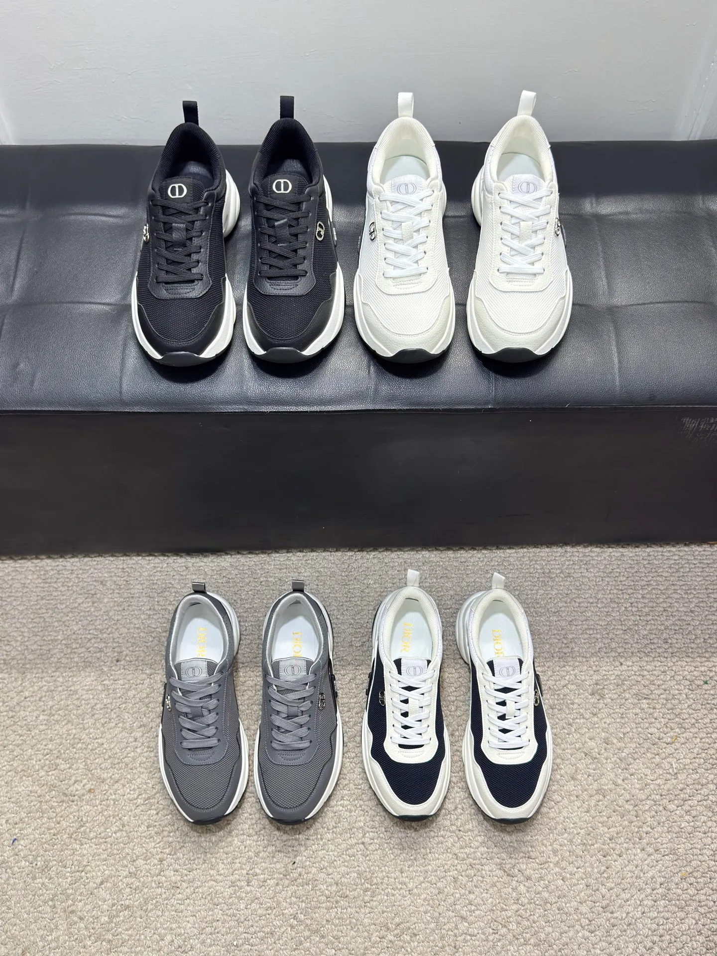 Men's shoes 💰440【New style】🪳🪳(Dior) popular model【New style】⚠⚠️Top purchasing agent🔍🔍Men's HK counters are on sale simultaneously. Sole: The original sole is specially provided by the original factory. The exclusive movable molded sole is super comfortable. The original factory follows the order. 🔍🔍The high-quality multi-color splicing design is exquisite and unique, and the cowhide stitching mesh lining💪Details determine the quality. We only make shoes with care. You can enter and exit the counter at will. Welcome to compare🇮🇹Size: 38-44 (45 customized